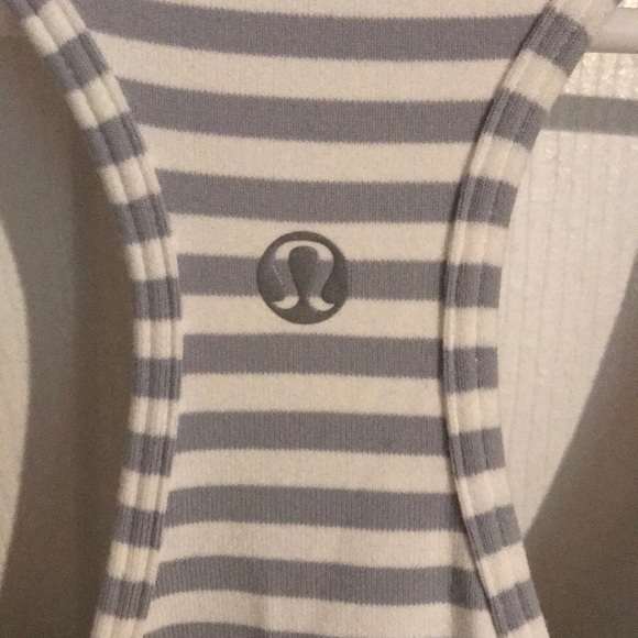 Lululemon Gray/White Striped Tank - Picture 6 of 6
